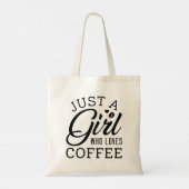 Gewoon een meisje dat van koffie houdt tote bag (Achterkant)