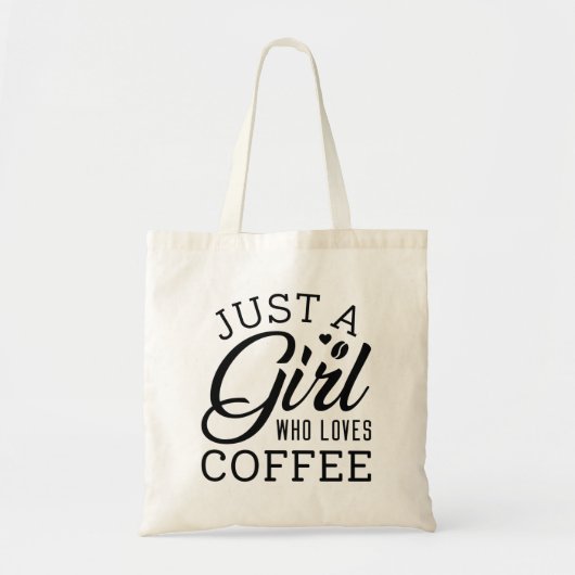 Gewoon een meisje dat van koffie houdt tote bag (Voorkant)
