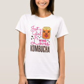 Gewoon een meisje dat van Kombucha Tea Kawaii houd T-shirt (Voorkant)