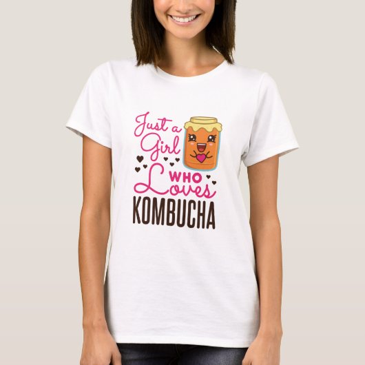 Gewoon een meisje dat van Kombucha Tea Kawaii houd T-shirt