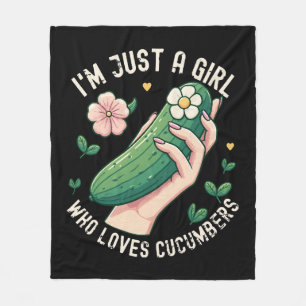 Gewoon Een Meisje Dat Van Komkommers Houdt - Grapp Fleece Deken