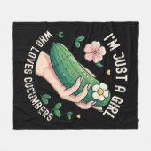 Gewoon Een Meisje Dat Van Komkommers Houdt - Grapp Fleece Deken (Voorkant (Horizontaal))