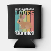 Gewoon een meisje dat van konijnen houdt Pasen Kon Blikjeskoeler (Achterkant)