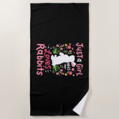 Gewoon een meisje dat van konijnen houdt strandlaken (Voorkant)