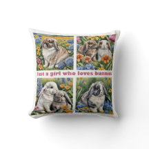 Gewoon een meisje dat van konijnenkussen houdt