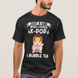 Gewoon een meisje dat van kpop en borrelthee houdt t-shirt