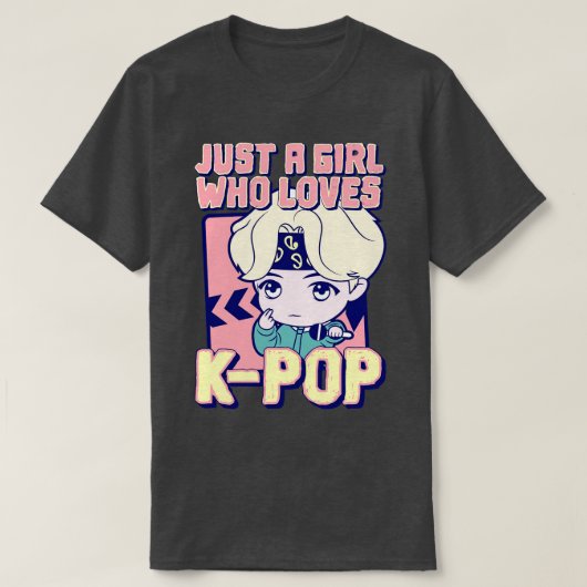 Gewoon een meisje dat van KPOP houdt T-shirt (Design voorkant)