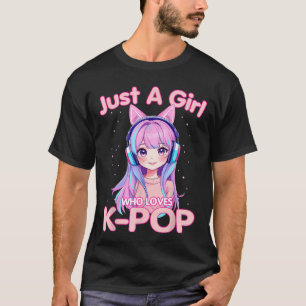 Gewoon een meisje dat van KPop Koreaanse Kpop luis T-shirt