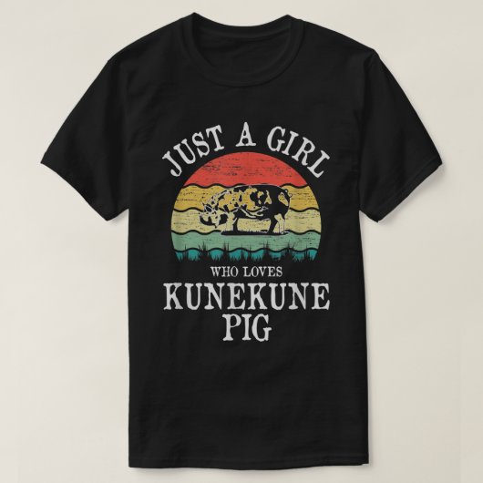 Gewoon een meisje dat van Kunekune Pig houdt T-shirt (Design voorkant)