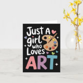 Gewoon een meisje dat van kunst houdt Schattige ki Kaart (Gele Bloem)