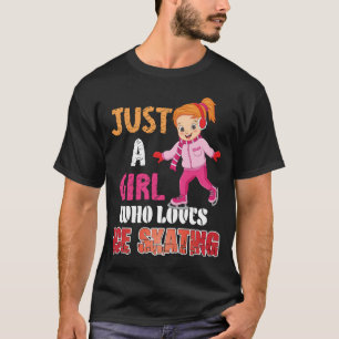 Gewoon een meisje dat van kunstschaatsen figure sk t-shirt