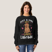 Gewoon een meisje dat van Labrador houdt, dat zich Trui (Voorkant volledig)