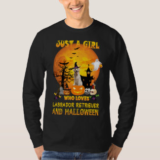 Gewoon een meisje dat van labrador Retriever en Ha T-shirt
