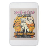 Gewoon een meisje dat van Labrador Retriever Hallo Badmat (Voorkant Verticaal)