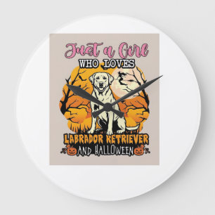 Gewoon een meisje dat van Labrador Retriever Hallo Grote Klok