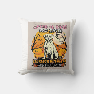 Gewoon een meisje dat van Labrador Retriever Hallo Kussen