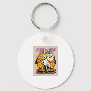 Gewoon een meisje dat van Labrador Retriever Hallo Sleutelhanger