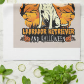 Gewoon een meisje dat van Labrador Retriever Hallo Theedoek (Gevouwen)