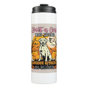 Gewoon een meisje dat van Labrador Retriever Hallo Thermosbeker