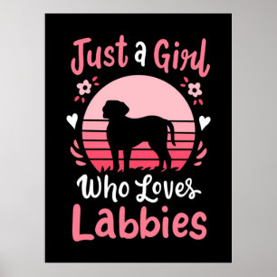 Gewoon een meisje dat van Labrador Retriever houdt Poster