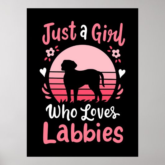 Gewoon een meisje dat van Labrador Retriever houdt Poster (Voorkant)