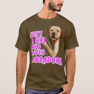 Gewoon een meisje dat van labradors houdt t-shirt