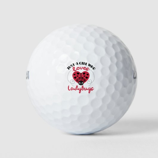 Gewoon een meisje dat van Ladybugs houdt Golfballen (Voorkant)