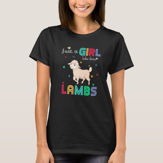 Gewoon een meisje dat van lam houdt. t-shirt (Voorkant)