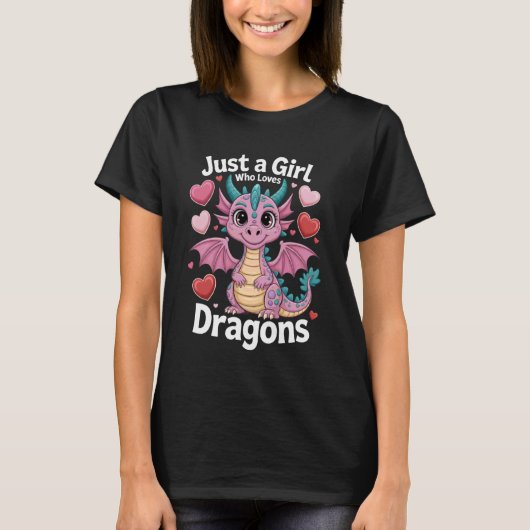 Gewoon een meisje dat van leuke draken houdt fanta t-shirt (Voorkant)