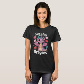 Gewoon een meisje dat van leuke draken houdt fanta t-shirt (Voorkant volledig)