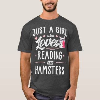 Gewoon een meisje dat van lezen en hamsters cadeau t-shirt