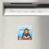 Gewoon een meisje dat van lezen houdt magneet (Insitu (Vaatwasser))