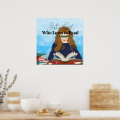 Gewoon een meisje dat van lezen houdt poster (Keuken)