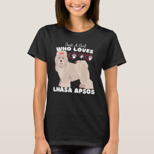 Gewoon een meisje dat van Lhasa Apsos Cute Lhasa A T-shirt