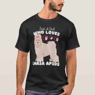 Gewoon een meisje dat van Lhasa Apsos Cute Lhasa A T-shirt