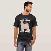 Gewoon een meisje dat van Lhasa Apsos Cute Lhasa A T-shirt (Voorkant volledig)