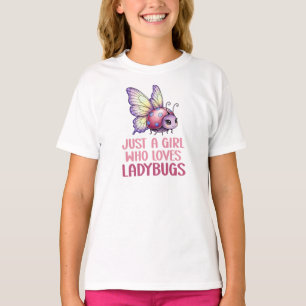 Gewoon een meisje dat van lieveheersbeestjes houdt t-shirt