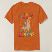 Gewoon een meisje dat van Llamas Cute Llamas Gifts T-shirt (Design voorkant)