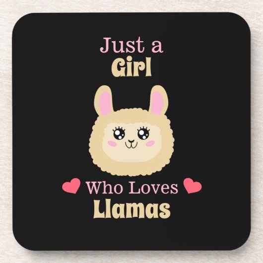 Gewoon een meisje dat van Llamas houdt Bier Onderzetter (Voorkant)