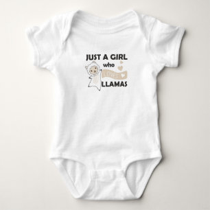 Gewoon een meisje dat van Llamas houdt, die dieren Romper