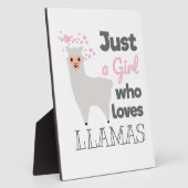 Gewoon een meisje dat van Llamas houdt Fotoplaat (Zijkant)