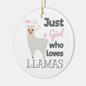 Gewoon een meisje dat van Llamas houdt Keramisch Ornament (Links)