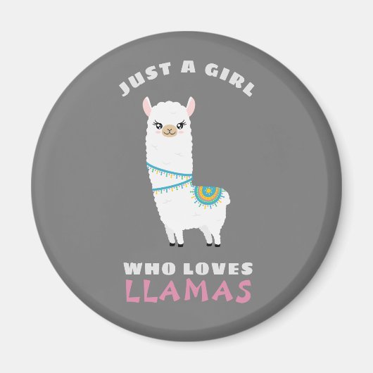 Gewoon een meisje dat van Llamas houdt Magneet (Voorkant)