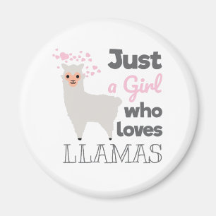 Gewoon een meisje dat van Llamas houdt Magneet