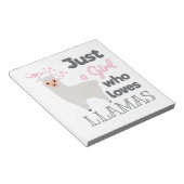 Gewoon een meisje dat van Llamas houdt Notitieblok (Schuin)