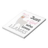 Gewoon een meisje dat van Llamas houdt Notitieblok (Linkerzijde)