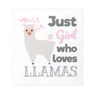 Gewoon een meisje dat van Llamas houdt Notitieblok