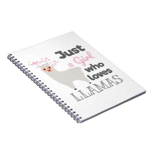 Gewoon een meisje dat van Llamas houdt Notitieboek (Rechterzijde)