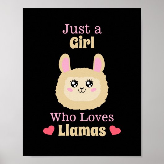 Gewoon een meisje dat van Llamas houdt Poster (Voorkant)