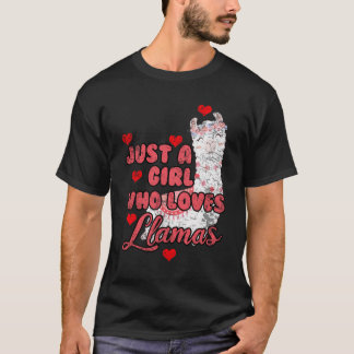 Gewoon een meisje dat van Llamas houdt T-shirt